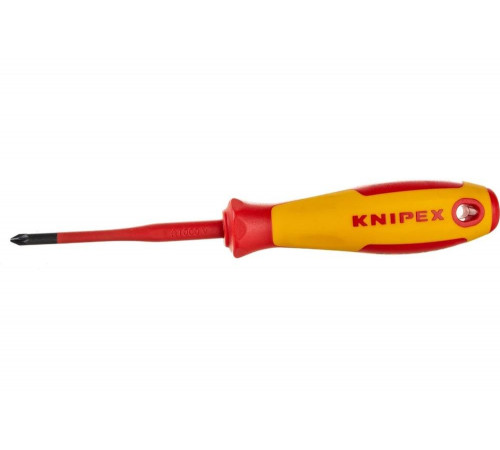 Тонкая отвёртка Knipex VDE 1000V Pozidriv PZ1 крестовая, L стержня 80 мм, 2-комп. рук-ка KN-982501SL Тонкая отвёртка Knipex VDE 1000V Pozidriv PZ1 крестовая, L стержня 80 мм, 2-комп. рук-ка KN-982501SL