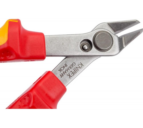 Прецизионные бокорезы KNIPEX Electronic Super Knips VDE, без фаски, L-125 мм, INOX KN-7806125 Прецизионные бокорезы KNIPEX Electronic Super Knips VDE, без фаски, L-125 мм, INOX KN-7806125