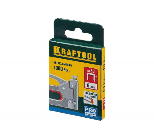KRAFTOOL скобы тип 53 (A / 10 / JT21), 18 мм, 1000 шт., скобы супертвердые 31670-18 Pro KRAFTOOL скобы тип 53 (A / 10 / JT21), 18 мм, 1000 шт., скобы супертвердые 31670-18 Pro