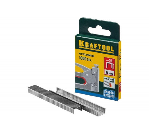 KRAFTOOL скобы тип 53 (A / 10 / JT21), 18 мм, 1000 шт., скобы супертвердые 31670-18 Pro KRAFTOOL скобы тип 53 (A / 10 / JT21), 18 мм, 1000 шт., скобы супертвердые 31670-18 Pro