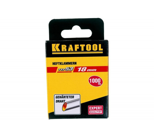 KRAFTOOL скобы тип 53 (A / 10 / JT21), 18 мм, 1000 шт., скобы супертвердые 31670-18 Pro KRAFTOOL скобы тип 53 (A / 10 / JT21), 18 мм, 1000 шт., скобы супертвердые 31670-18 Pro