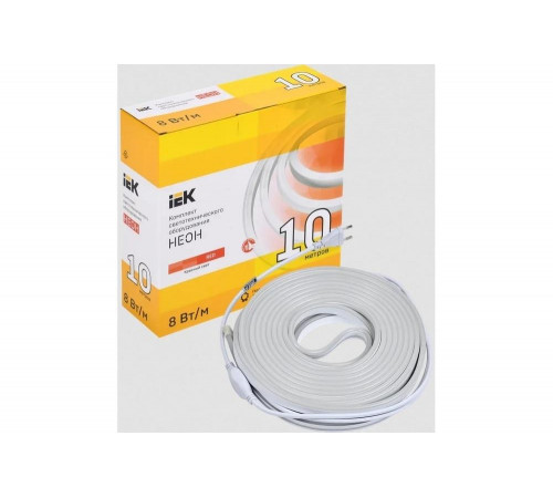 Комплект светодиодной подсветки "неон" IEK (лента led 10м lsr5-2835r120-8-ip65-220в + драйвер) LSR5-R-120-65-2-10-S0