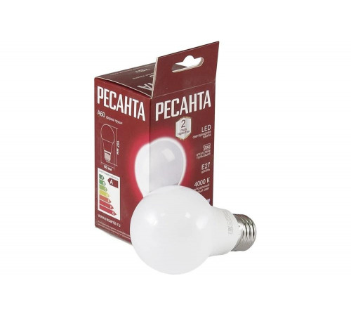 Светодиодная лампа Ресанта LL-R-A60-11W-230-4K-E27 Светодиодная лампа Ресанта LL-R-A60-11W-230-4K-E27