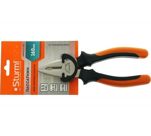 Плоскогубцы Sturm Professional 0.218, 218мм, 82мм, 22мм, Арт. 1020-01-1-160 Плоскогубцы Sturm Professional 0.218, 218мм, 82мм, 22мм, Арт. 1020-01-1-160