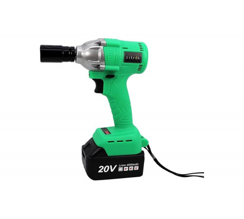 Аккумуляторный ударный бесщеточный гайковерт Zitrek Crusher 20-Li (20В, Li-ion аккумулятор 2х4Ач, ЗУ, кейс) 063-4077