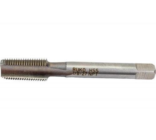Однопроходный метчик Ruko NPT 1/8 -27 HSS-G 231018NPT Однопроходный метчик Ruko NPT 1/8 -27 HSS-G 231018NPT