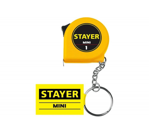 STAYER 1 м х 6 мм, рулетка-брелок 34140-1_z02