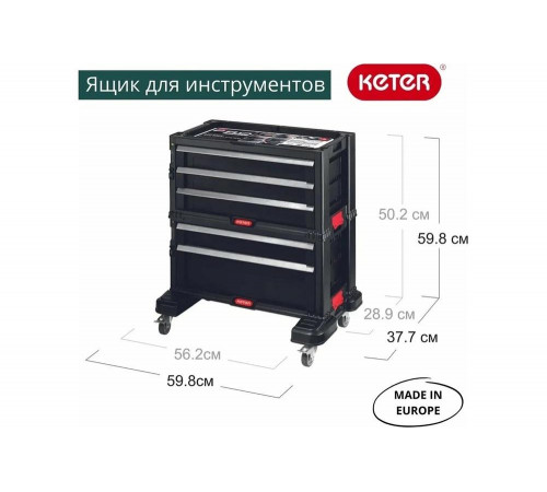 Система хранения инструмента Keter 5 DRAWERS TOOL CHEST SET Система хранения инструмента Keter 5 DRAWERS TOOL CHEST SET