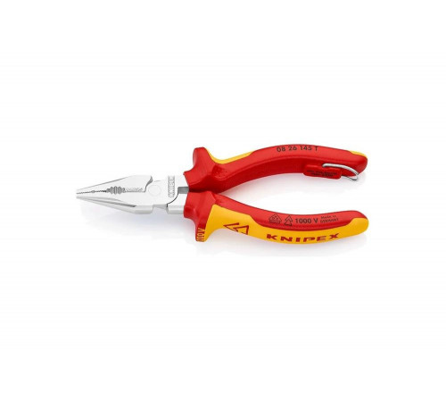 Пассатижи удлиненные со страховочным креплением 145 мм KNIPEX KN-0826145TBK Пассатижи удлиненные со страховочным креплением 145 мм KNIPEX KN-0826145TBK