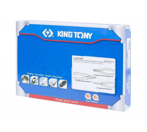 Набор пассатижей и бокорезов, ложемент, 3 предмета KING TONY 9-40103GP