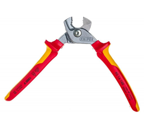 Кабелерез KNIPEX StepCut ступенчатый рез, кабель д. 15 мм, 50 кв.мм, L-160 мм, 1000V KN-9516160 Кабелерез KNIPEX StepCut ступенчатый рез, кабель д. 15 мм, 50 кв.мм, L-160 мм, 1000V KN-9516160