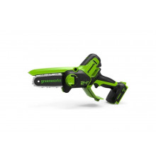 Аккумуляторная цепная мини пила GreenWorks 24V, 10 см, без АКБ и ЗУ 2008207
