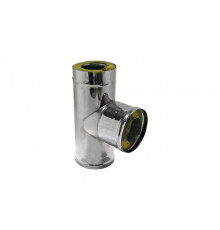 Сэндвич-тройник FERRUM 90 градусов, 0.8 мм, оцинкованная сталь, ф120x200 f4443