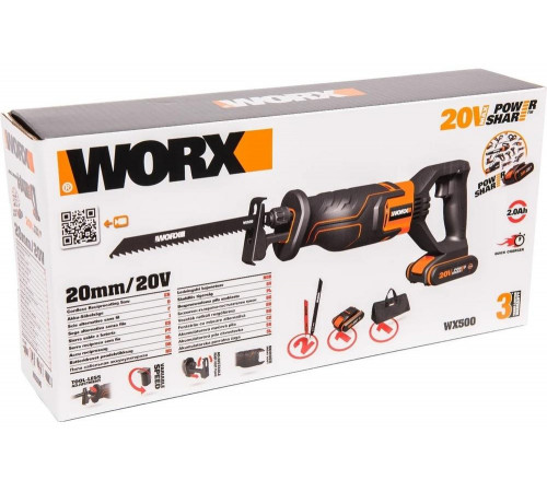 Аккумуляторная сабельная пила WORX WX500 Аккумуляторная сабельная пила WORX WX500
