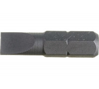 Торцевая вставка (бита) 1/4", Slotted, 6х1.0мм, 25мм KING TONY 102506S1