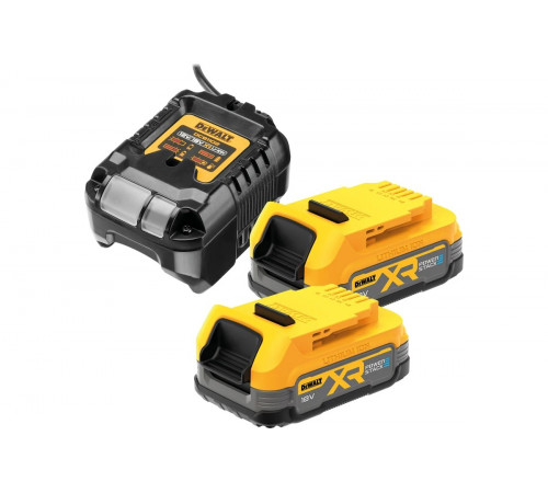 Набор : 2 АКБ POWERSTACK DCBP034, Li-Ion, 18 В, 1.7 Ач и зарядное устройство DCB1102 Dewalt 18 В, 2 A, DCB1102E2 DCB1102E2-QW
