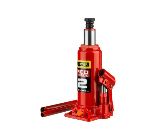STAYER 2 т, 181-345 мм, домкрат бутылочный гидравлический RED FORCE 43160-2_z01 Professional STAYER 2 т, 181-345 мм, домкрат бутылочный гидравлический RED FORCE 43160-2_z01 Professional