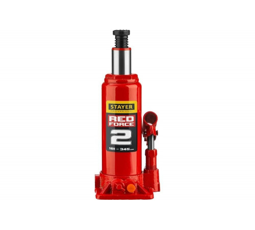 STAYER 2 т, 181-345 мм, домкрат бутылочный гидравлический RED FORCE 43160-2_z01 Professional STAYER 2 т, 181-345 мм, домкрат бутылочный гидравлический RED FORCE 43160-2_z01 Professional