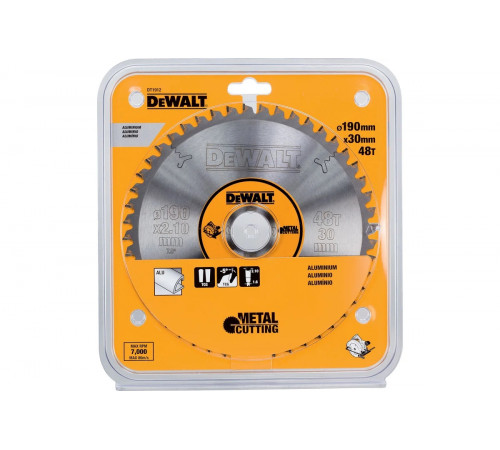 Пильный диск по алюминию EXTREME (190х30 мм; 48 зубьев TCG) DEWALT DT1912