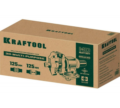 Чугунные слесарные тиски KRAFTOOL 3D Multi-Purpose 125 мм 32706-125 Чугунные слесарные тиски KRAFTOOL 3D Multi-Purpose 125 мм 32706-125
