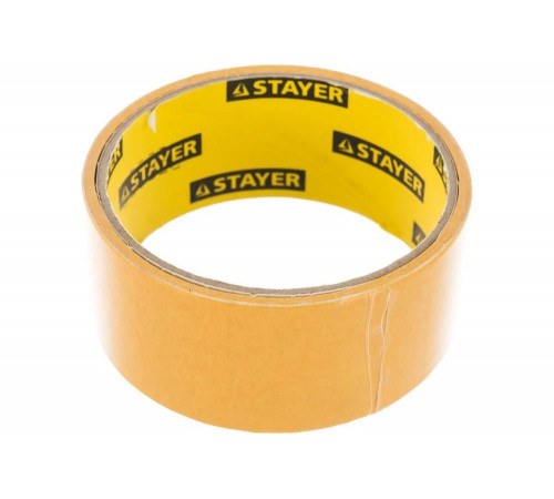 STAYER 38 мм х 5 м, основа полипропиленовая, двусторонняя клейкая лента (скотч) 1221-38-05 STAYER 38 мм х 5 м, основа полипропиленовая, двусторонняя клейкая лента (скотч) 1221-38-05