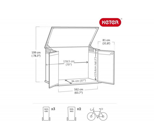 Ящик-шкаф Keter PREMIERE JUMBO 255854 Ящик-шкаф Keter PREMIERE JUMBO 255854