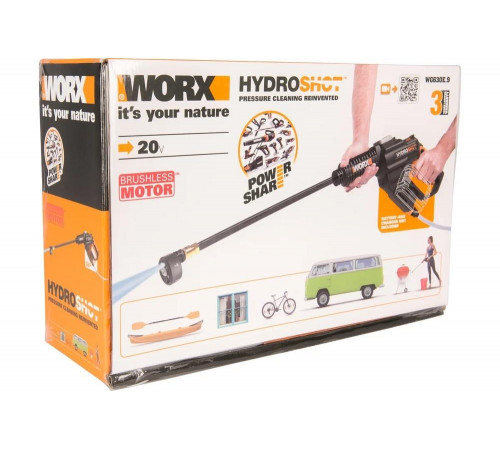 Аккумуляторная бесщеточная мойка высокого давления WORX WG630E.9 Аккумуляторная бесщеточная мойка высокого давления WORX WG630E.9