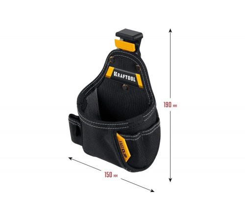 Поясная сумка 150x190 мм с быстросъёмным креплением KRAFTOOL FastClip KP-5 , 5 карманов и петель 38778