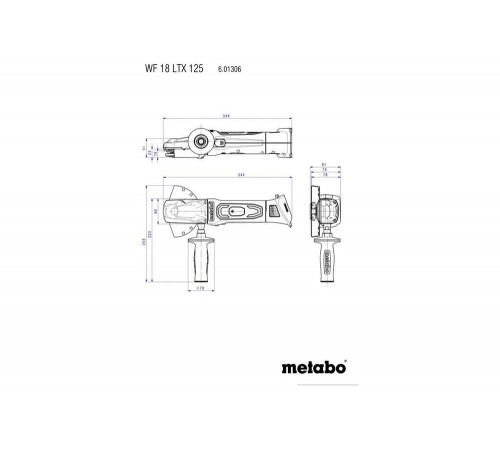 Угловая шлифмашина Metabo WF 18 LTX 125 Quick Cordl. flat head gr 601306840 Угловая шлифмашина Metabo WF 18 LTX 125 Quick Cordl. flat head gr 601306840