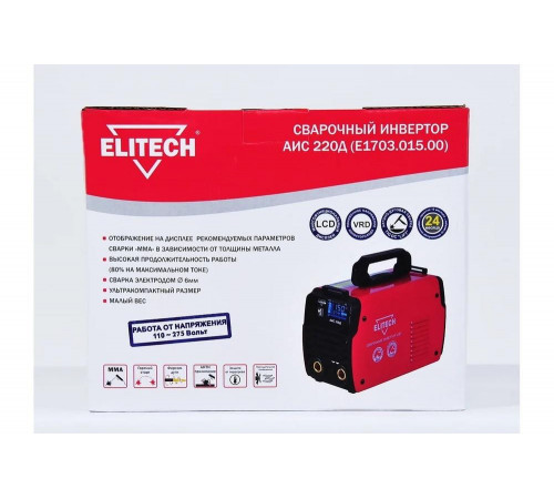 Сварочный инвертор Elitech АИС 220Д Сварочный инвертор Elitech АИС 220Д
