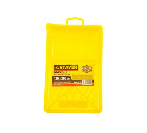 STAYER 120х200 мм, пластмассовая, для валиков до 90 мм, ванночка малярная 0605-20-12 STAYER 120х200 мм, пластмассовая, для валиков до 90 мм, ванночка малярная 0605-20-12