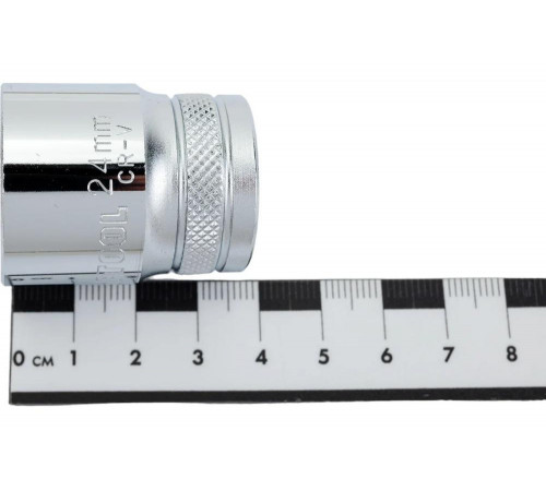 KRAFTOOL 1/2", 24 мм, Cr-V сталь, хромированная, торцовая головка 27805-24_z01