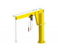 Консольно-поворотный кран TOR г/п 2 т, 360 (Rmin=0,5 м, Rmax=4 м, H=2,5 м) с ручным поворотом консоли, без тали 1021795