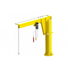 Консольно-поворотный кран TOR г/п 2 т, 360 (Rmin=0,5 м, Rmax=4 м, H=2,5 м) с ручным поворотом консоли, без тали 1021795