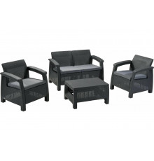 Комплект мебели Keter Corfu set графит 223204