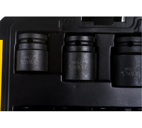 Набор ударных торцевых головок (10-27 мм; 1/2"; 9 шт.) DEWALT DT7507