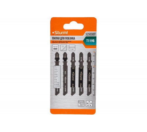 Пилки для лобзика Sturm 5250307 Пилки для лобзика Sturm 5250307