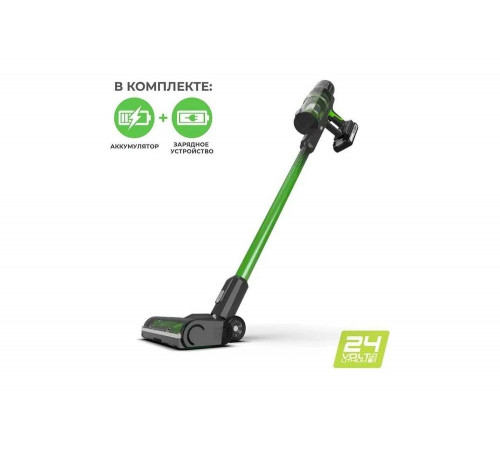 Беспроводной вертикальный аккумуляторный пылесос Greenworks 24V, с 1хАКБ 4 Ач и ЗУ 4701407UB Беспроводной вертикальный аккумуляторный пылесос Greenworks 24V, с 1хАКБ 4 Ач и ЗУ 4701407UB