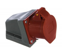 Розетка наружной установки IEK 16А 3P+Е+N 380В IP44 115 ИЭК PSR12-016-5