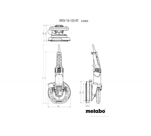 Шлифователь по штукатурке Metabo RFEV 19-125 RT 603826720 Шлифователь по штукатурке Metabo RFEV 19-125 RT 603826720