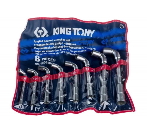 Набор торцевых L-образных ключей, 8-19 мм, 8 предметов KING TONY 1808MR Набор торцевых L-образных ключей, 8-19 мм, 8 предметов KING TONY 1808MR