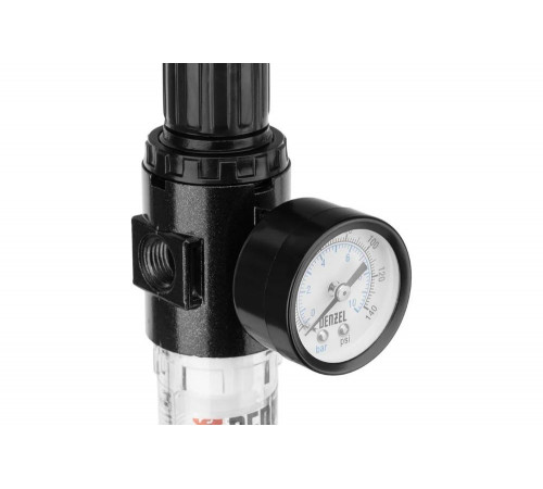 Фильтр-регулятор FR1500, 10 бар, 1500 л/мин, 1/4" Denzel 57459 Фильтр-регулятор FR1500, 10 бар, 1500 л/мин, 1/4" Denzel 57459