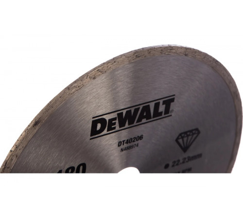 Алмазный круг сплошной по керамике 180х22.2 мм DEWALT DT40206