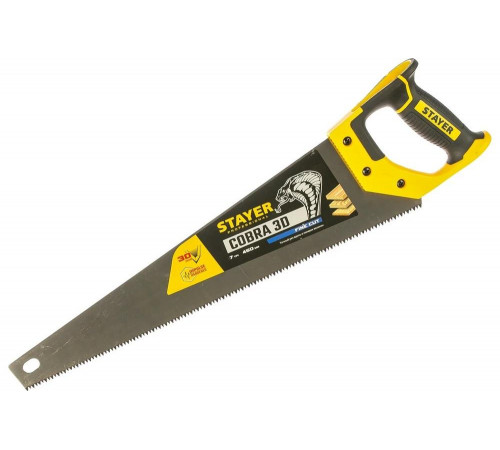 STAYER 7 TPI, 450 мм, ножовка универсальная (пила) COBRA 3D 1512-45_z01 Professional STAYER 7 TPI, 450 мм, ножовка универсальная (пила) COBRA 3D 1512-45_z01 Professional