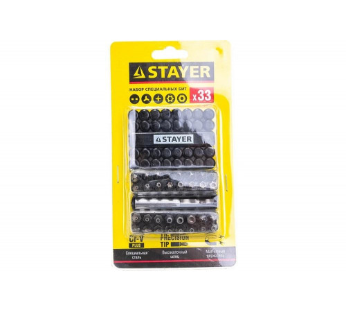 STAYER 33 шт., набор специальных бит 26084-H33