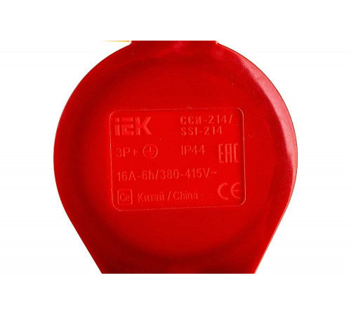 Кабельная розетка IEK 16A 3P+Е 380В IP44 214 ИЭК PSR22-016-4 9693472 Кабельная розетка IEK 16A 3P+Е 380В IP44 214 ИЭК PSR22-016-4 9693472