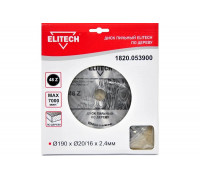 Диск пильный по дереву (190х20/16 мм; 2.4 мм; 48Z) Elitech 1820.053900