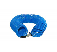 Шланг спиральный с фитингами рапид, полиуретан, 15 бар, 6x10 мм, 10 м FUBAG 8641905
