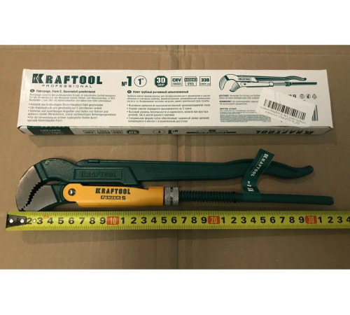 KRAFTOOL №1, изогнутые губки, ключ трубный PANZER-S 2733-10_z02 KRAFTOOL №1, изогнутые губки, ключ трубный PANZER-S 2733-10_z02