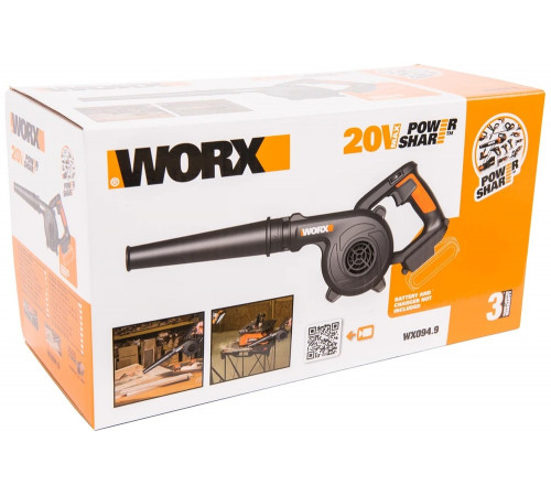 Аккумуляторная воздуходувка WORX WX094.9 Аккумуляторная воздуходувка WORX WX094.9
